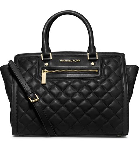 michael kors quilted leather satchel zipup|Michael Kors outlet satchel.